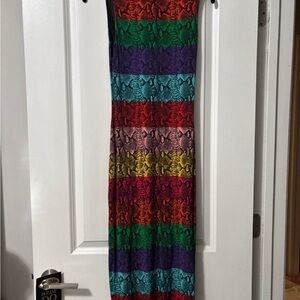 Alice + Olivia Pink and Orange Snake-Print Top